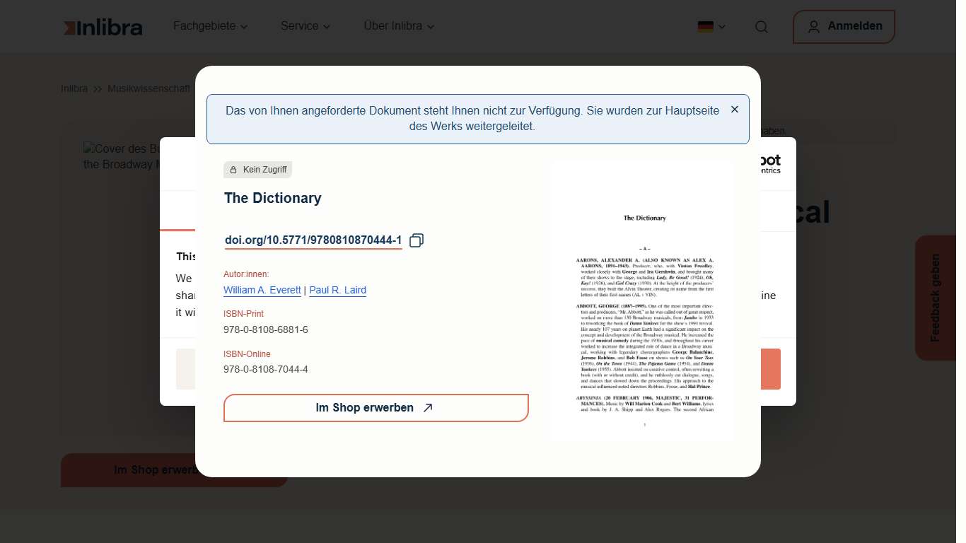 The a to Z of the Broadway Musical - Inlibra